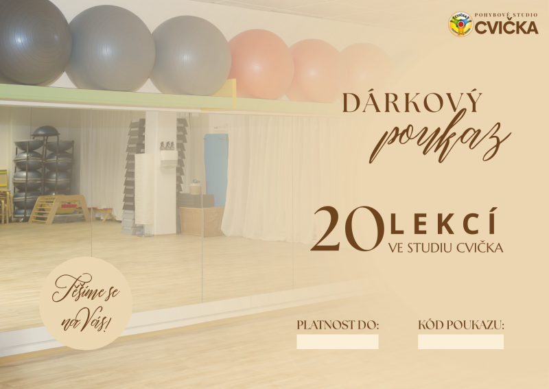 Voucher Dárkový poukaz - permanentka na 20 vstupů