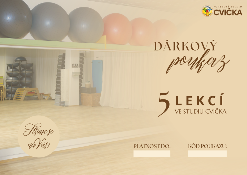 Voucher Dárkový poukaz - permanentky na 5 vstupů