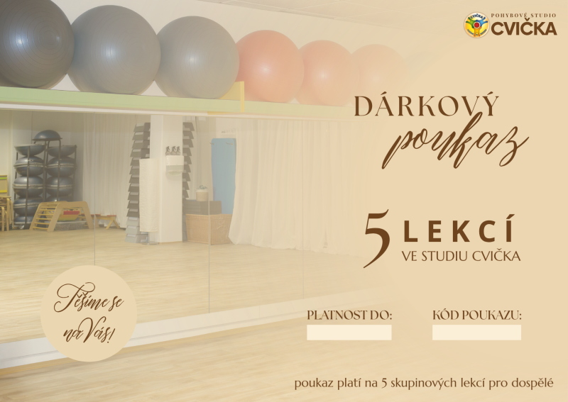 Voucher Dárkový poukaz - permanentka na 5 vstupů