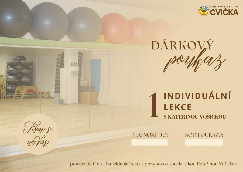 Voucher Dárkový poukaz - 1 individuální lekce s Kateřinou Vošickou